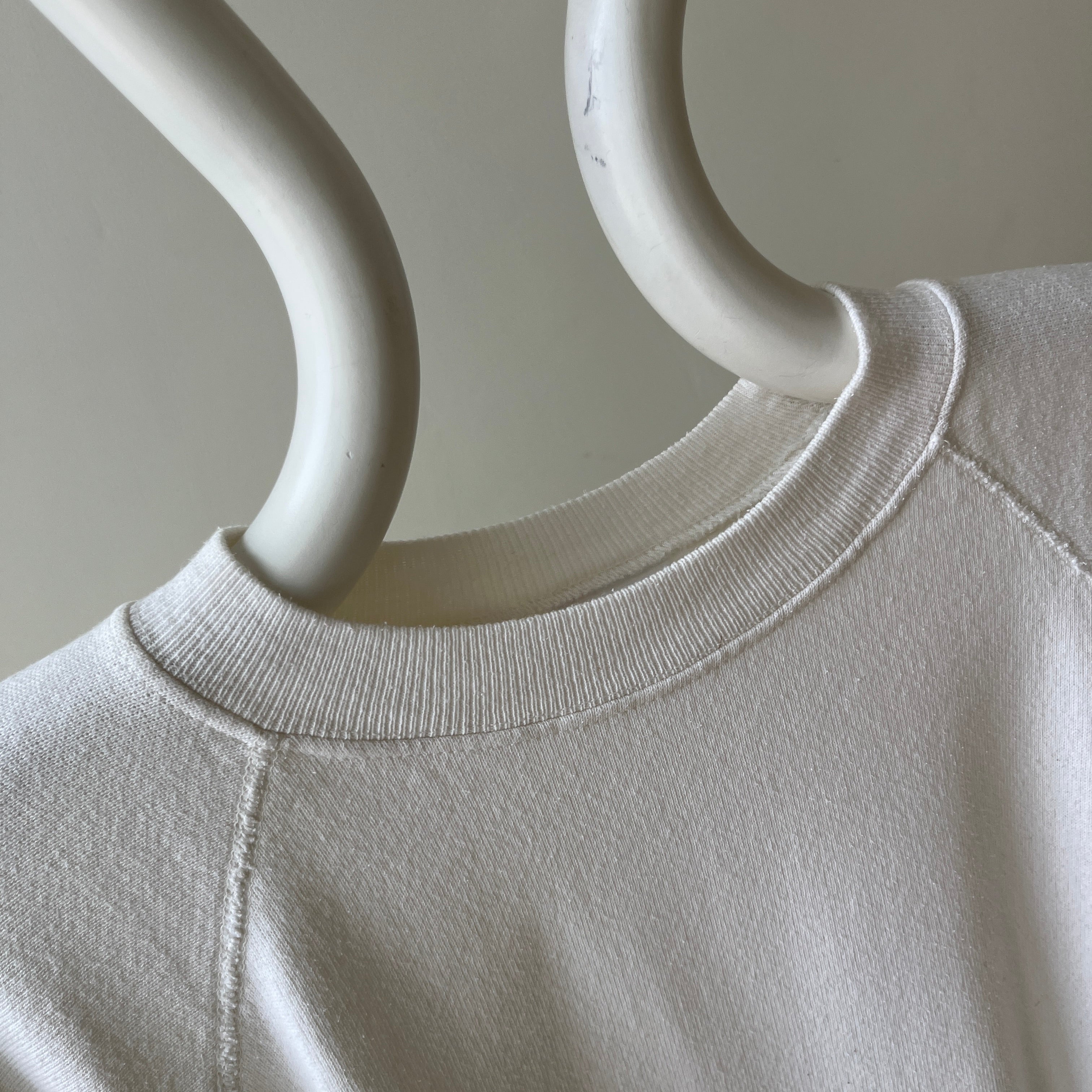 1980s Hanes Natural White Raglan with Sharpie - Pull