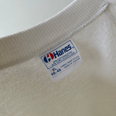 1980s Hanes Natural White Raglan with Sharpie - Pull