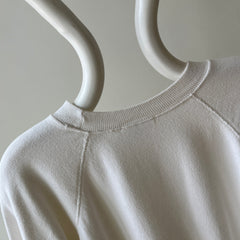 1980s Hanes Natural White Raglan with Sharpie - Pull