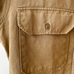 1960's Heavyweight Tan Button-Up Military Shirt