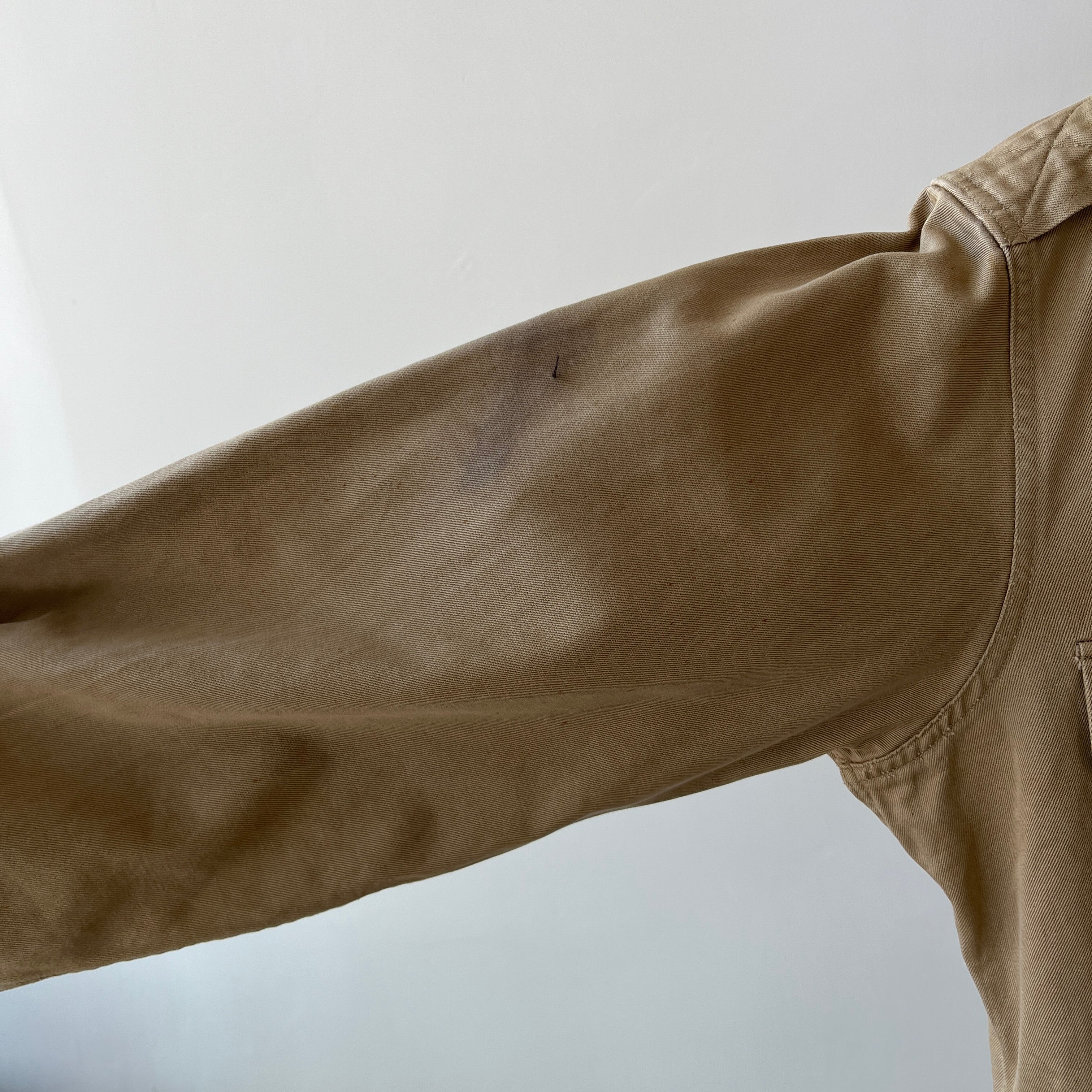 1960's Heavyweight Tan Button-Up Military Shirt