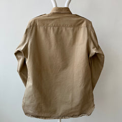 1960's Heavyweight Tan Button-Up Military Shirt