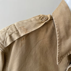 1960's Heavyweight Tan Button-Up Military Shirt