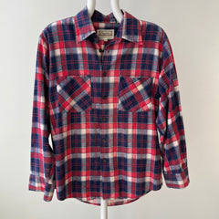 1970/80s Red, White and Blue Single Sided Lightweight Cotton Flannel