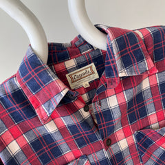 1970/80s Red, White and Blue Single Sided Lightweight Cotton Flannel