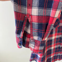1970/80s Red, White and Blue Single Sided Lightweight Cotton Flannel
