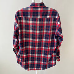 1970/80s Red, White and Blue Single Sided Lightweight Cotton Flannel