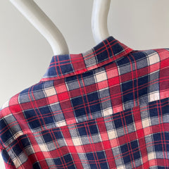 1970/80s Red, White and Blue Single Sided Lightweight Cotton Flannel