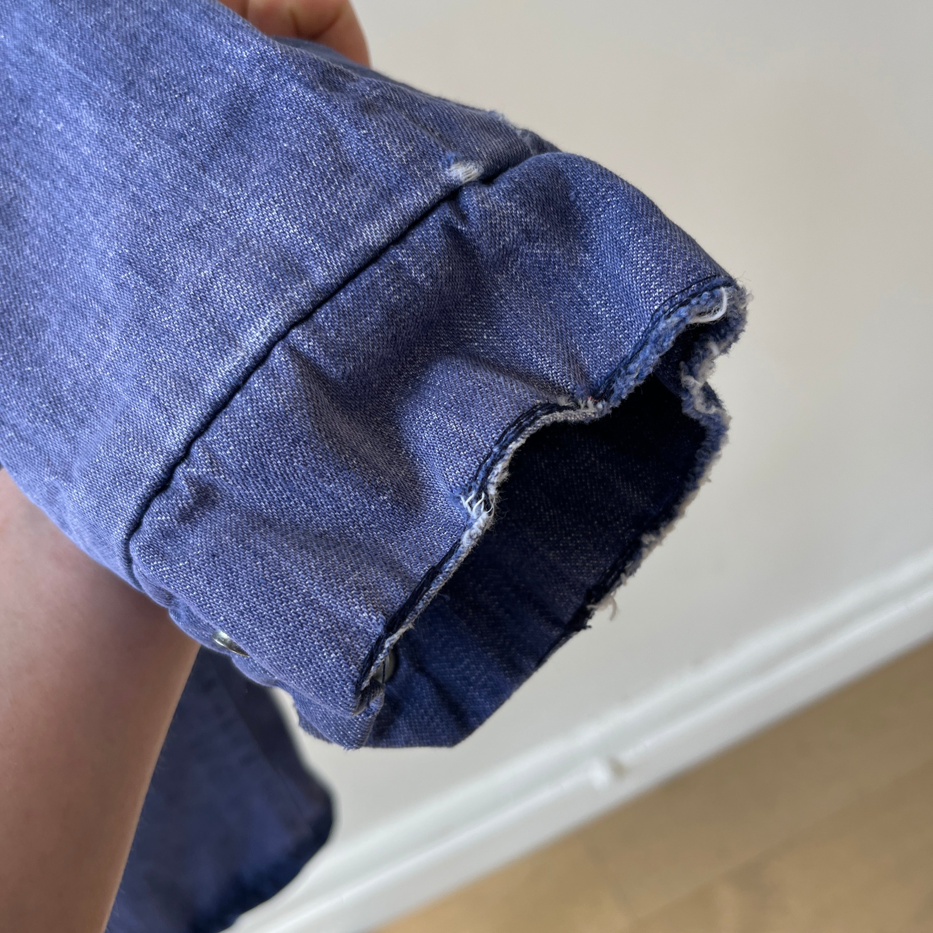 1970s Lined Extra Cool Denim Cowboy Jacket - Snap Front - WOAH