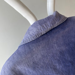 1970s Lined Extra Cool Denim Cowboy Jacket - Snap Front - WOAH