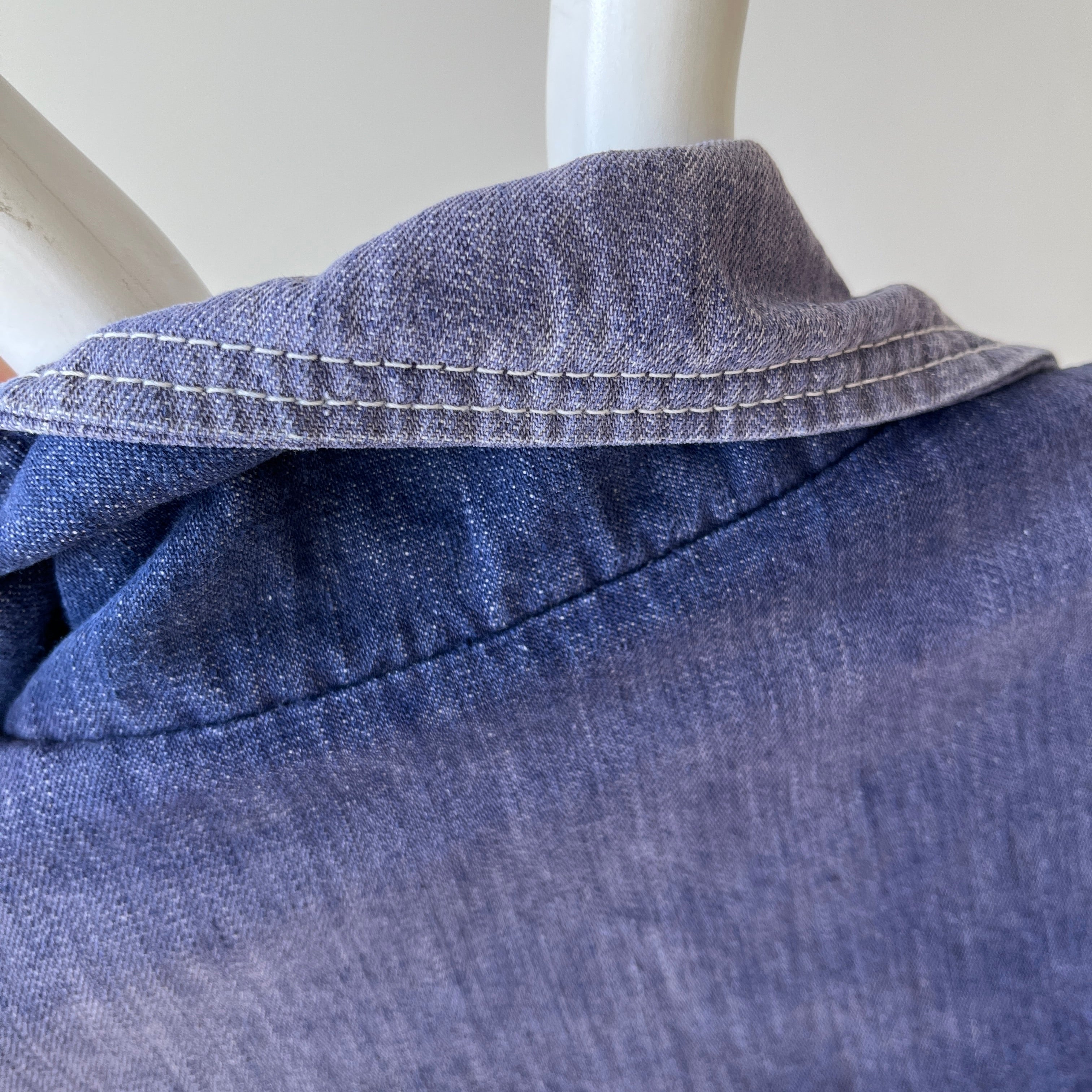 1970s Lined Extra Cool Denim Cowboy Jacket - Snap Front - WOAH