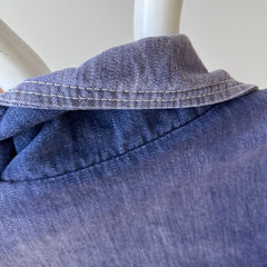 1970s Lined Extra Cool Denim Cowboy Jacket - Snap Front - WOAH