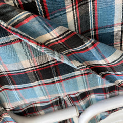 1970/80s Blue and Red Cotton Flannel by JC Penny - Good One!