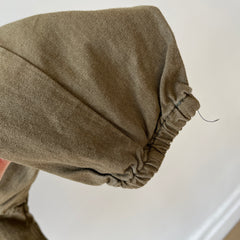 1970s HBT Olive Green Cotton Pullover Top with a Single Button