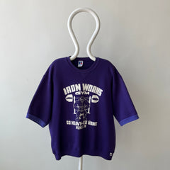 1990s Iron Works Gym Short Sleeve Sweatshirt