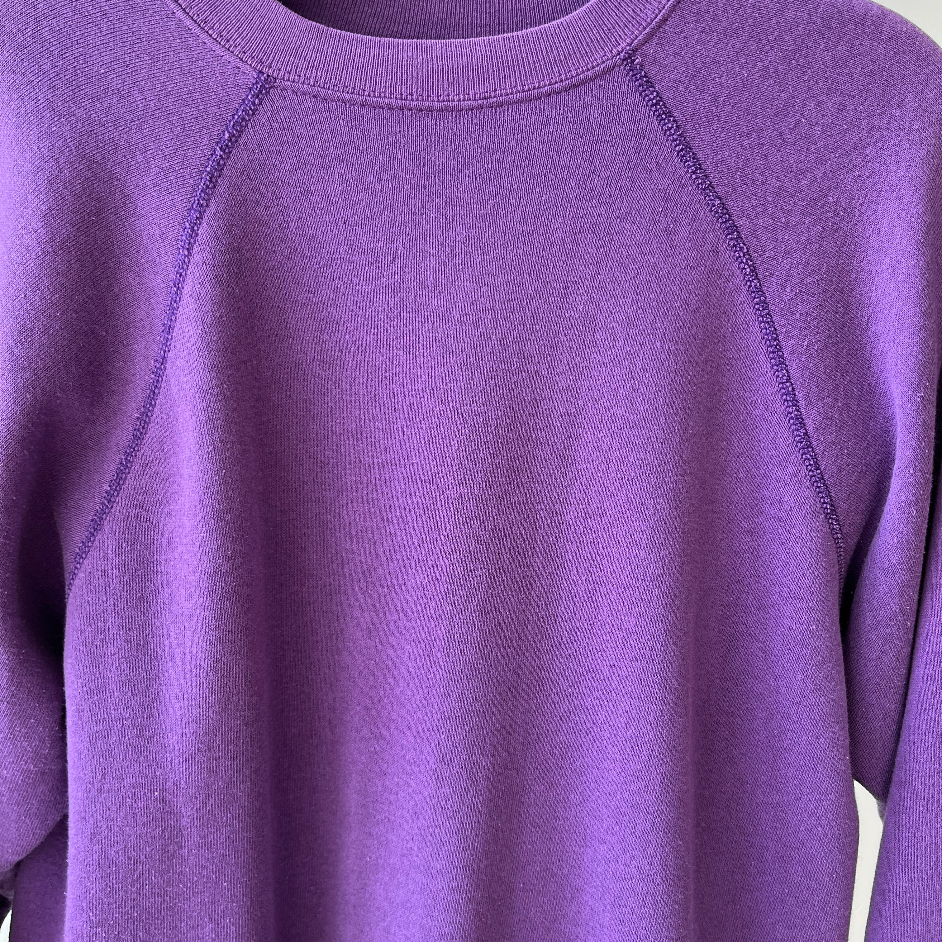 1970s Blank Faded Purple Sweatshirt