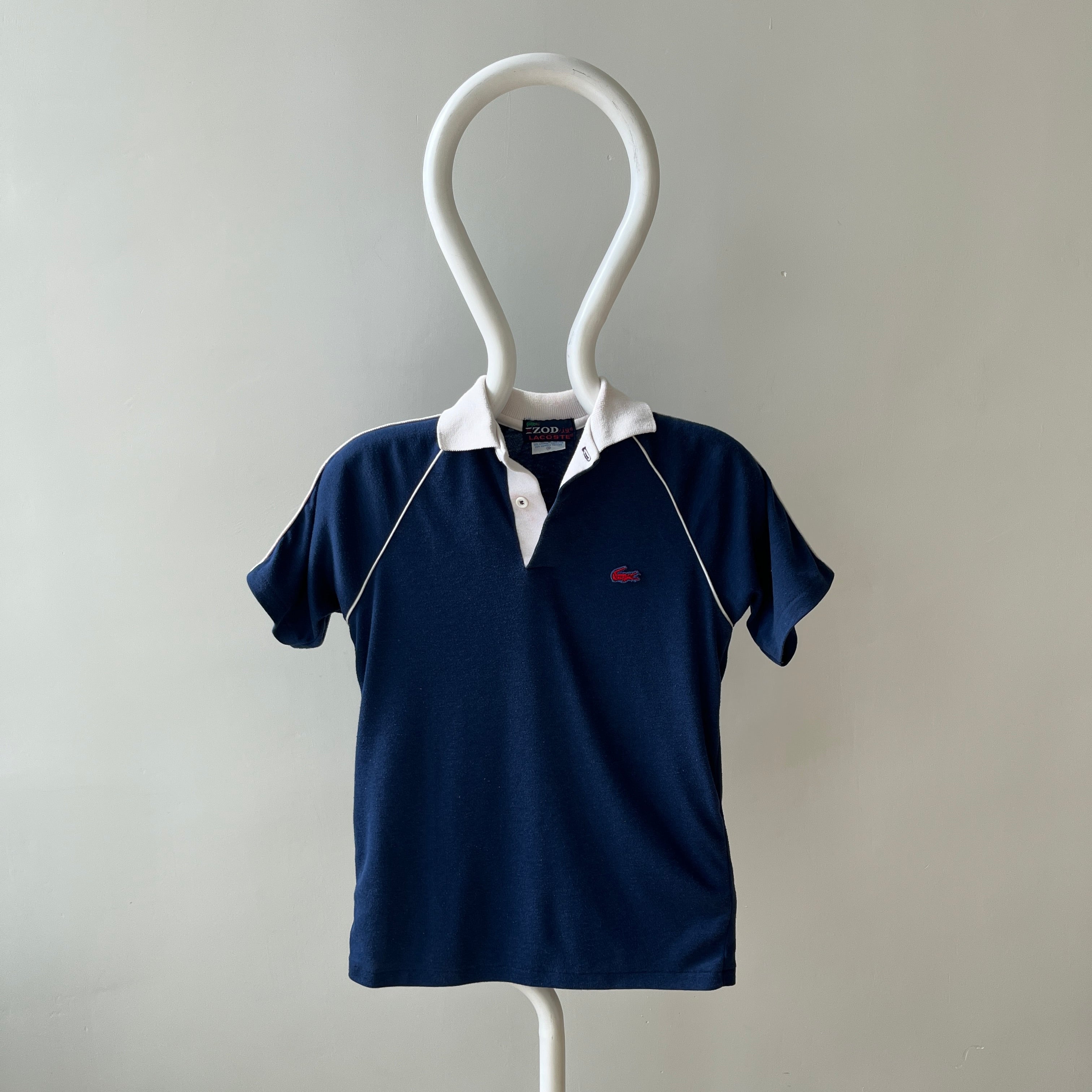 1970/80s Raglan Lacoste Polo with Shoulder Stripes - !!!!