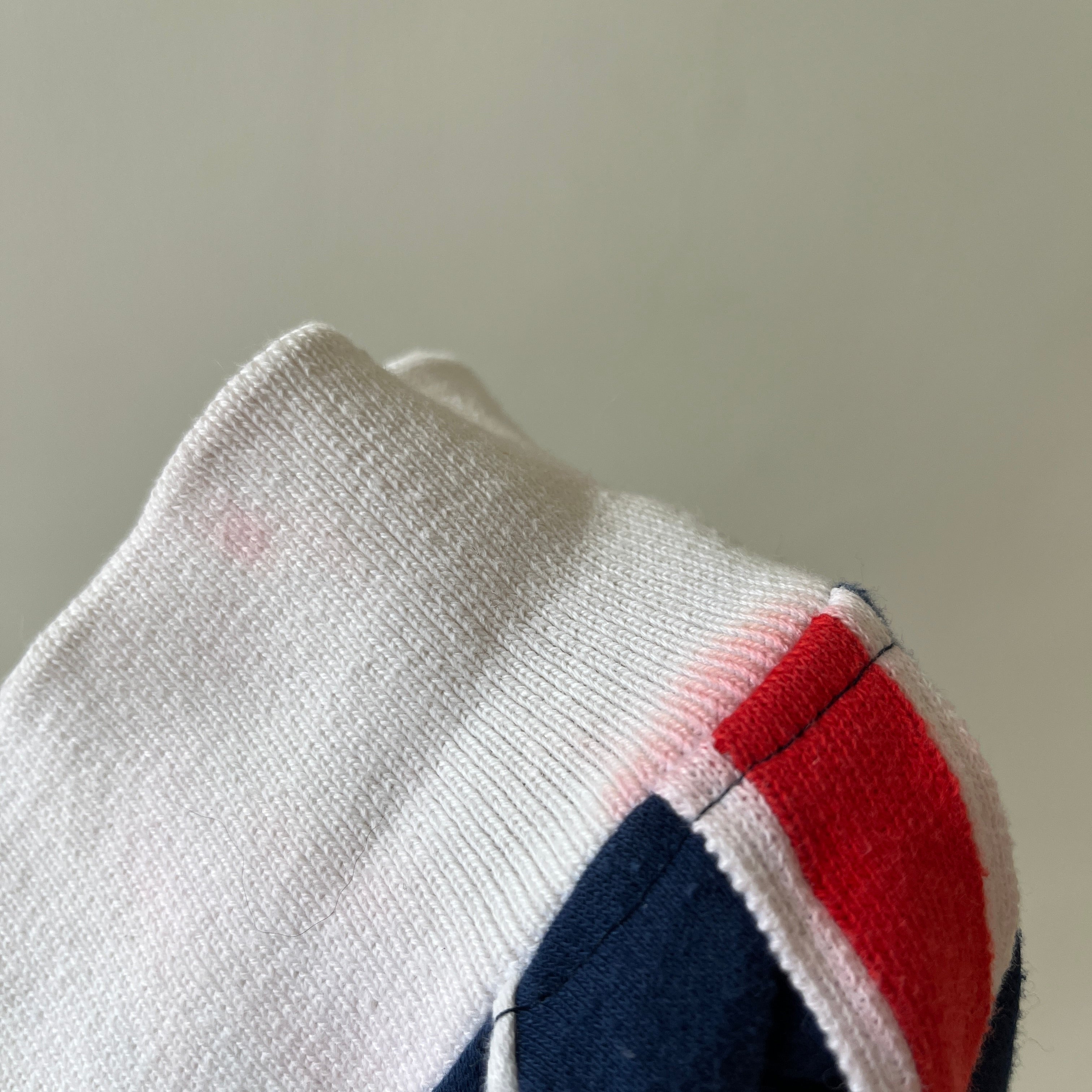 1970/80s Raglan Lacoste Polo with Shoulder Stripes - !!!!