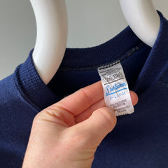 1970/80s Cozy Blank Navy Longer Sweatshirt by Sportswear
