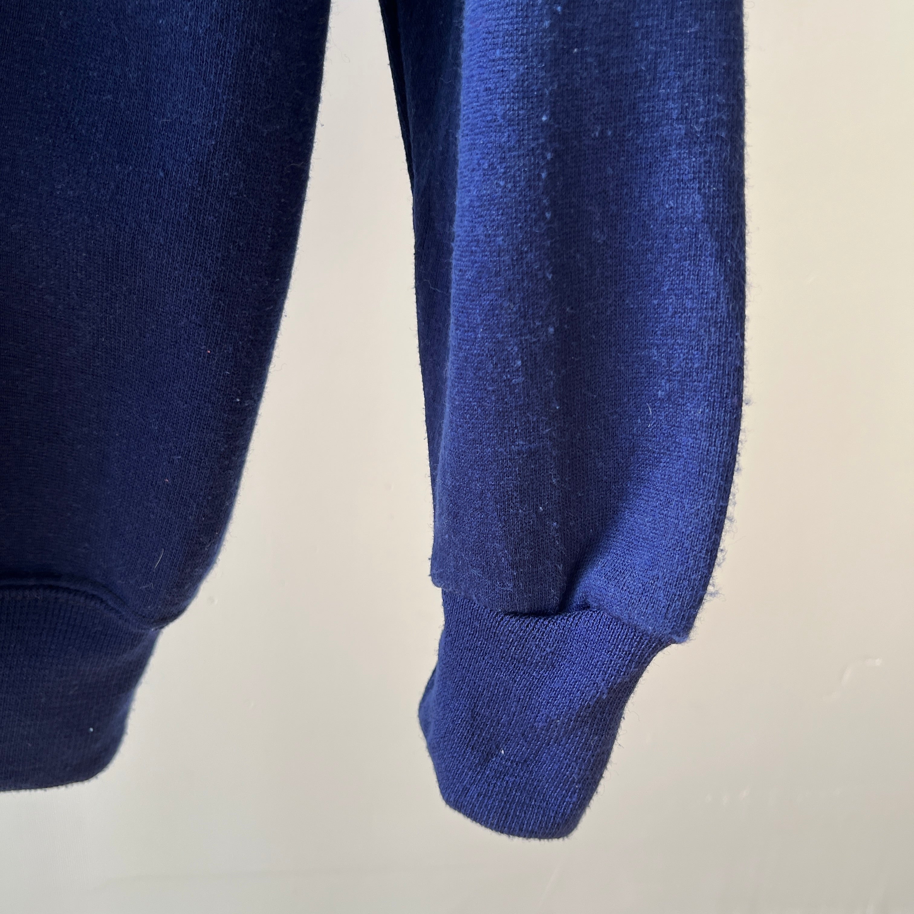1970/80s Cozy Blank Navy Longer Sweatshirt by Sportswear