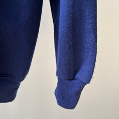 1970/80s Cozy Blank Navy Longer Sweatshirt by Sportswear