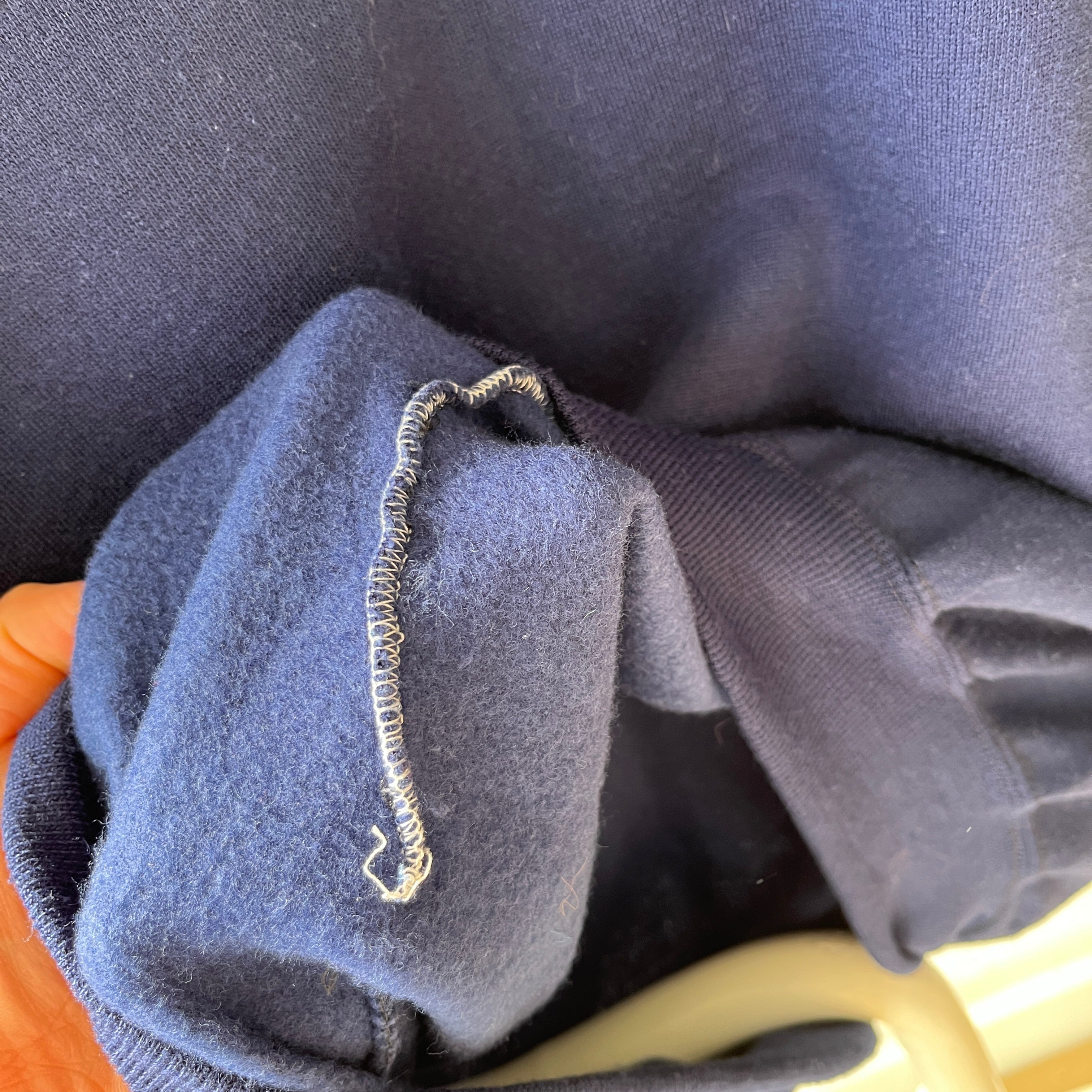 1970/80s Cozy Blank Navy Longer Sweatshirt by Sportswear