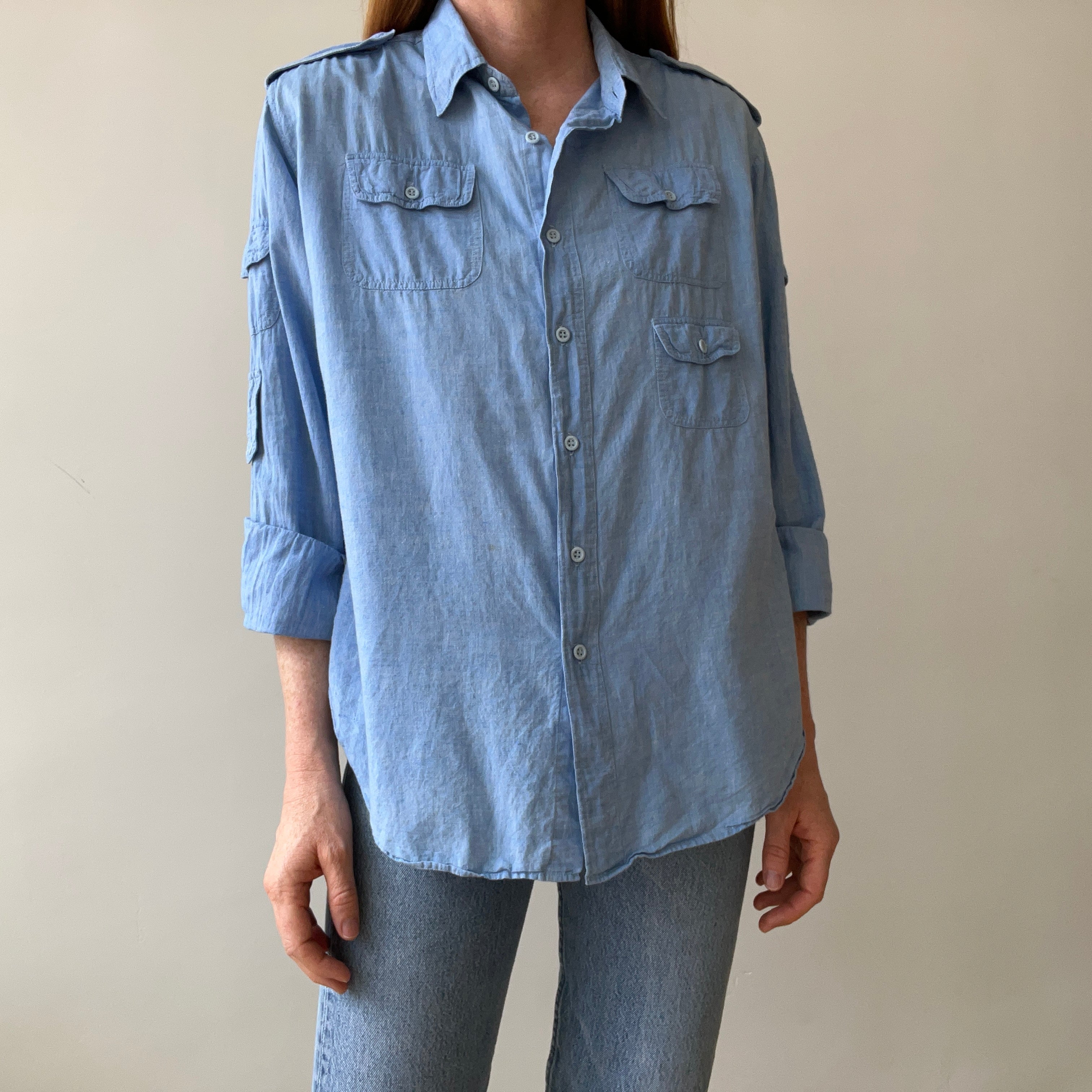 1970s 5 Pocket Chambray Shirt