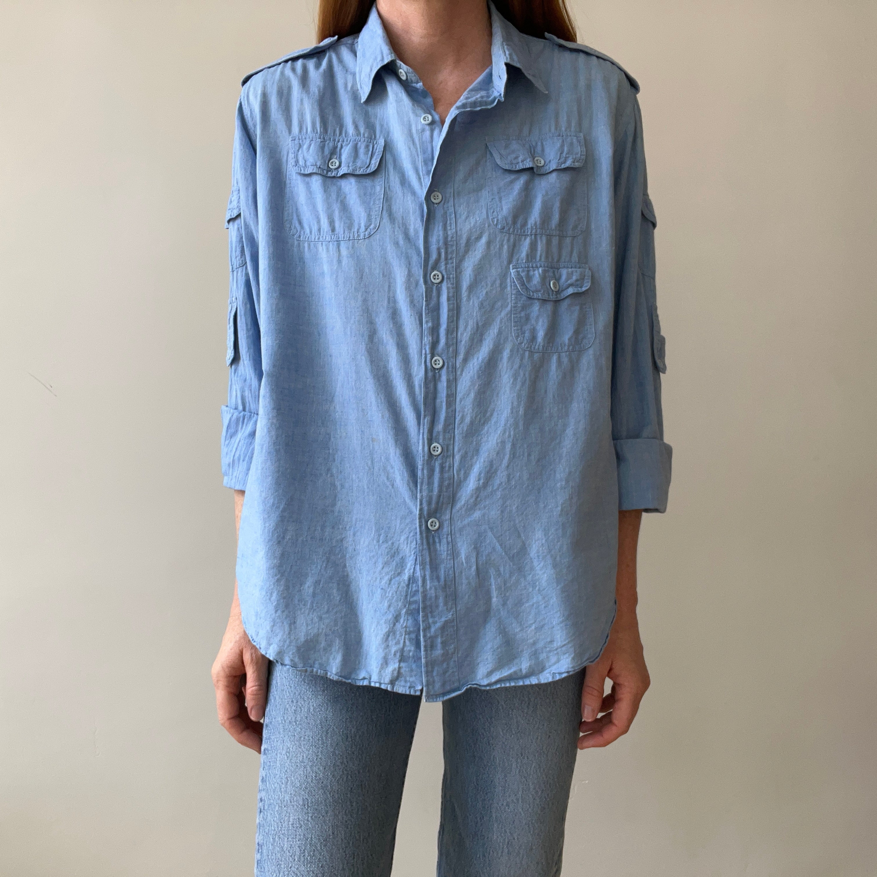 1970s 5 Pocket Chambray Shirt