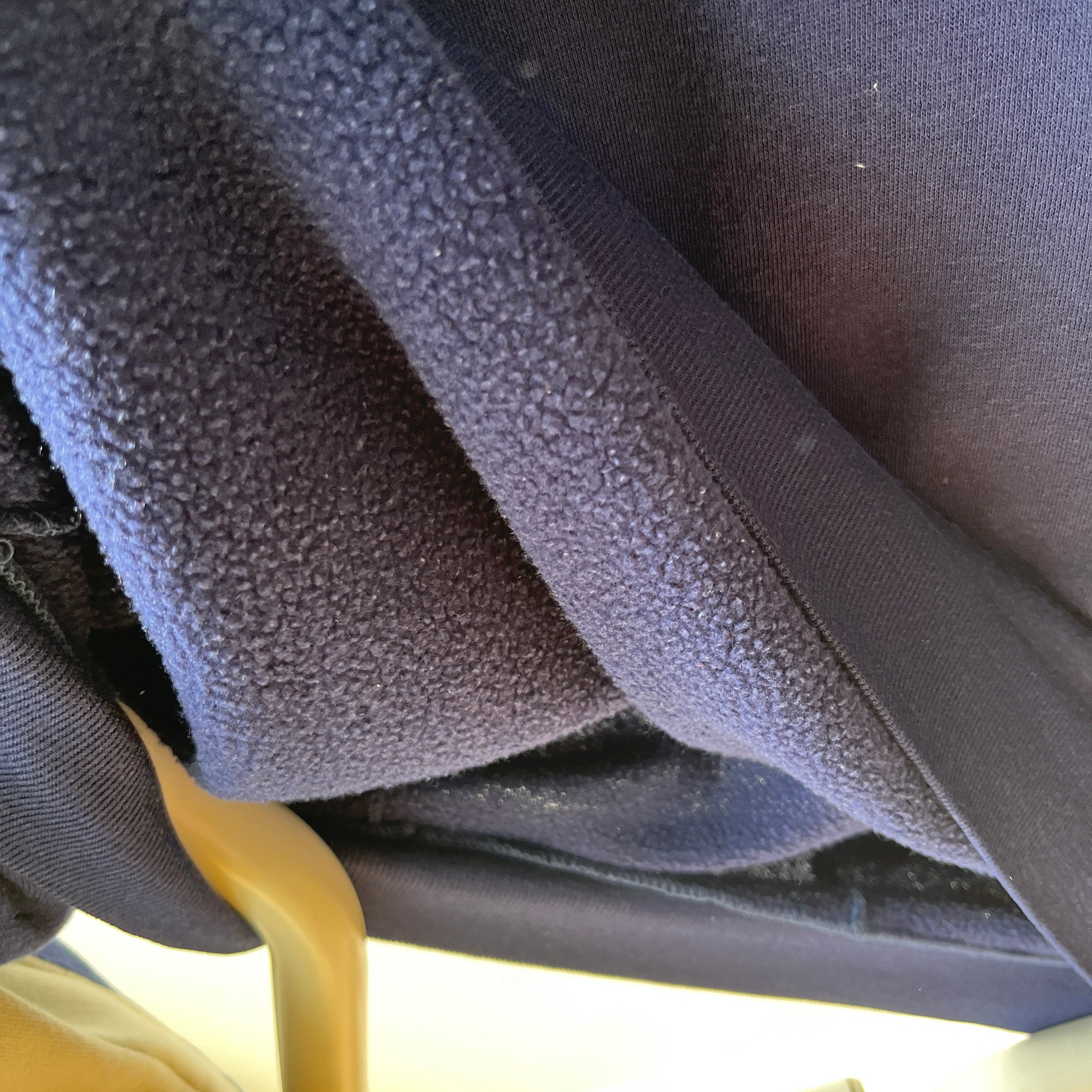 1980s Two Tone Navy and White Soft and Slouchy Sweatshirt