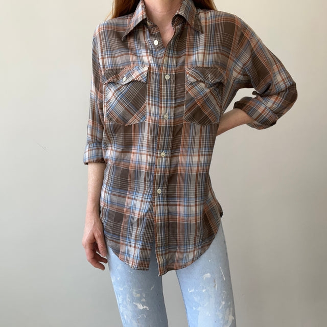 1970's JCPenny "Plain Pockets" Western Style Button-Up Shirt