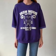 1990s Iron Works Gym Short Sleeve Sweatshirt