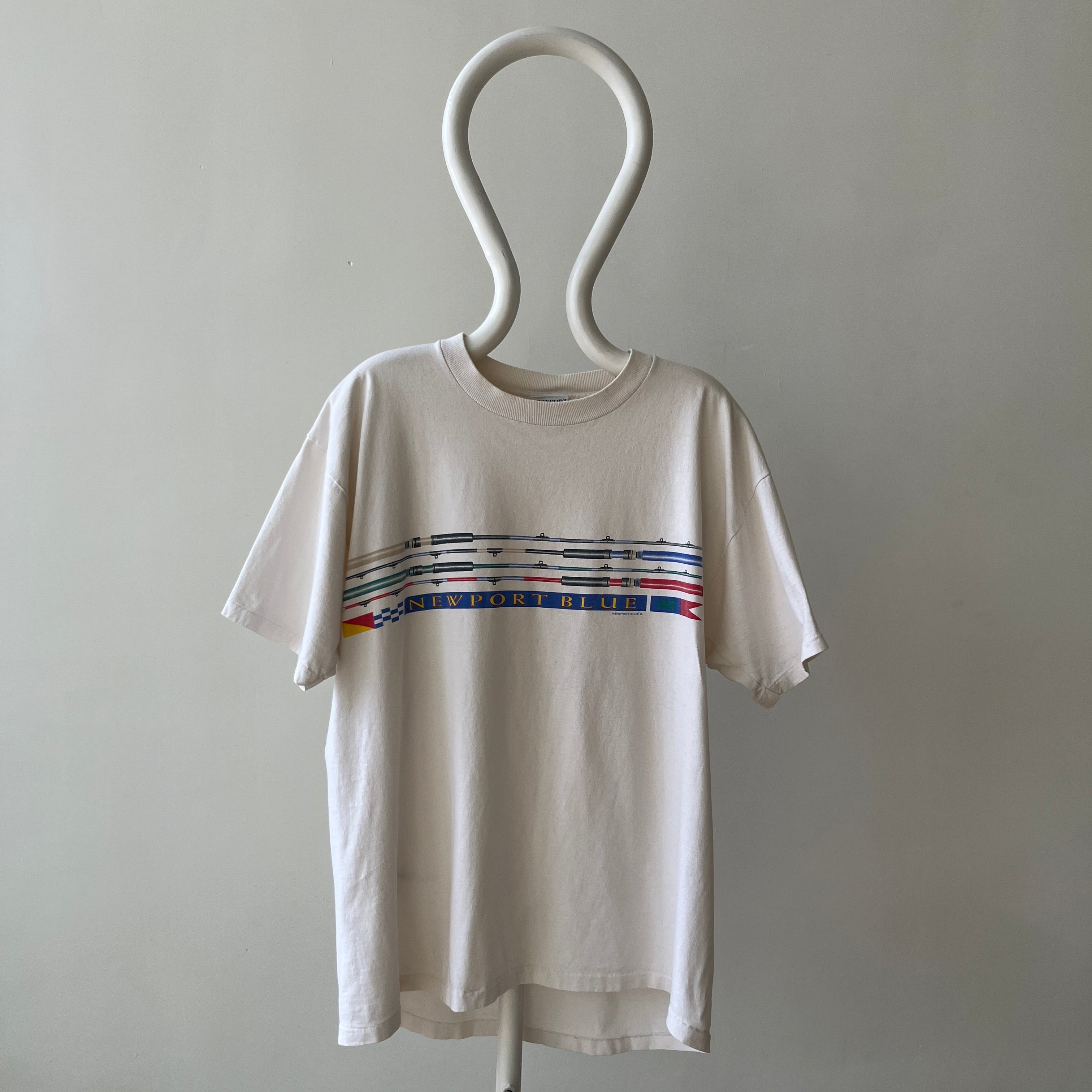 1990s Newport Blue T Shirt - Backside Too
