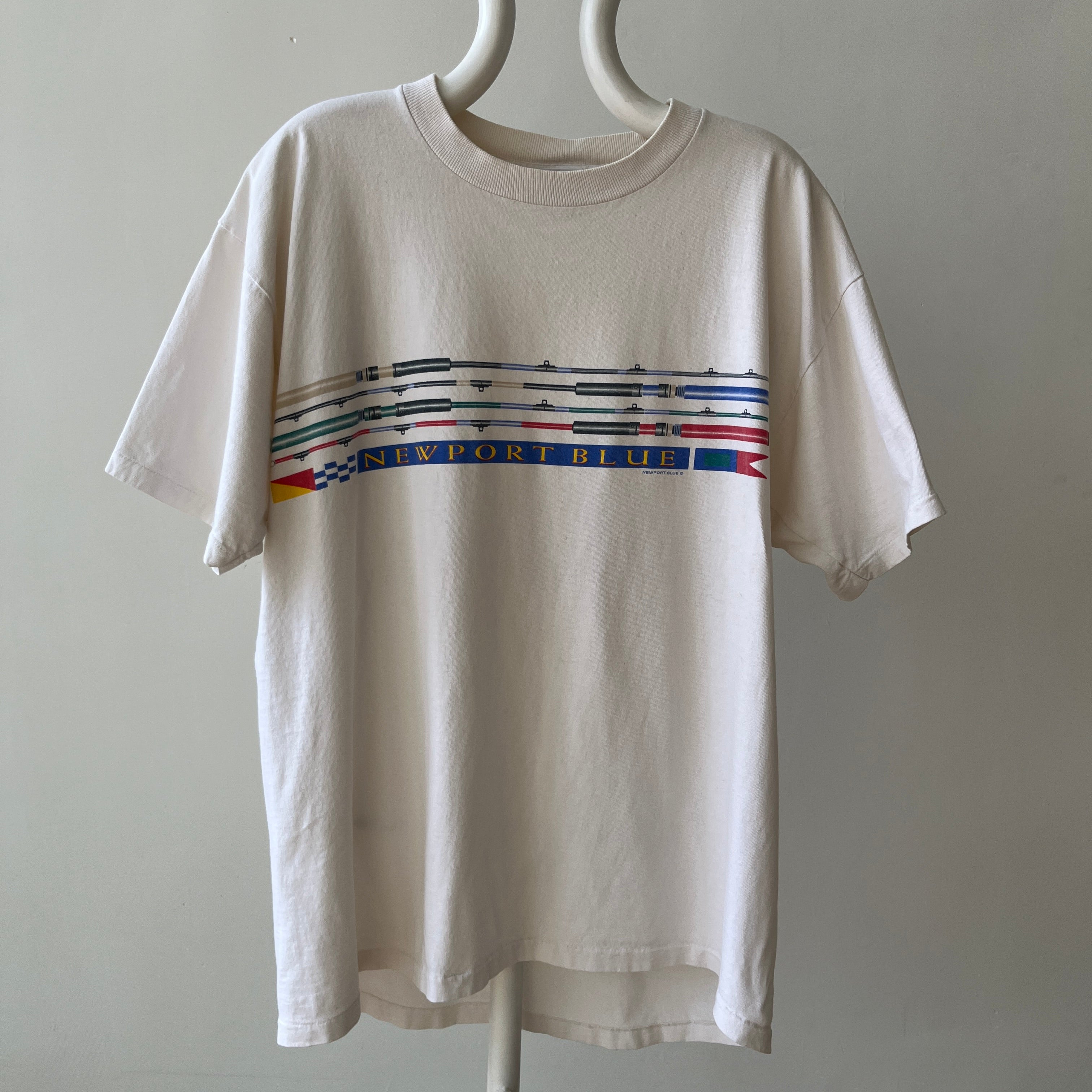 1990s Newport Blue T Shirt - Backside Too