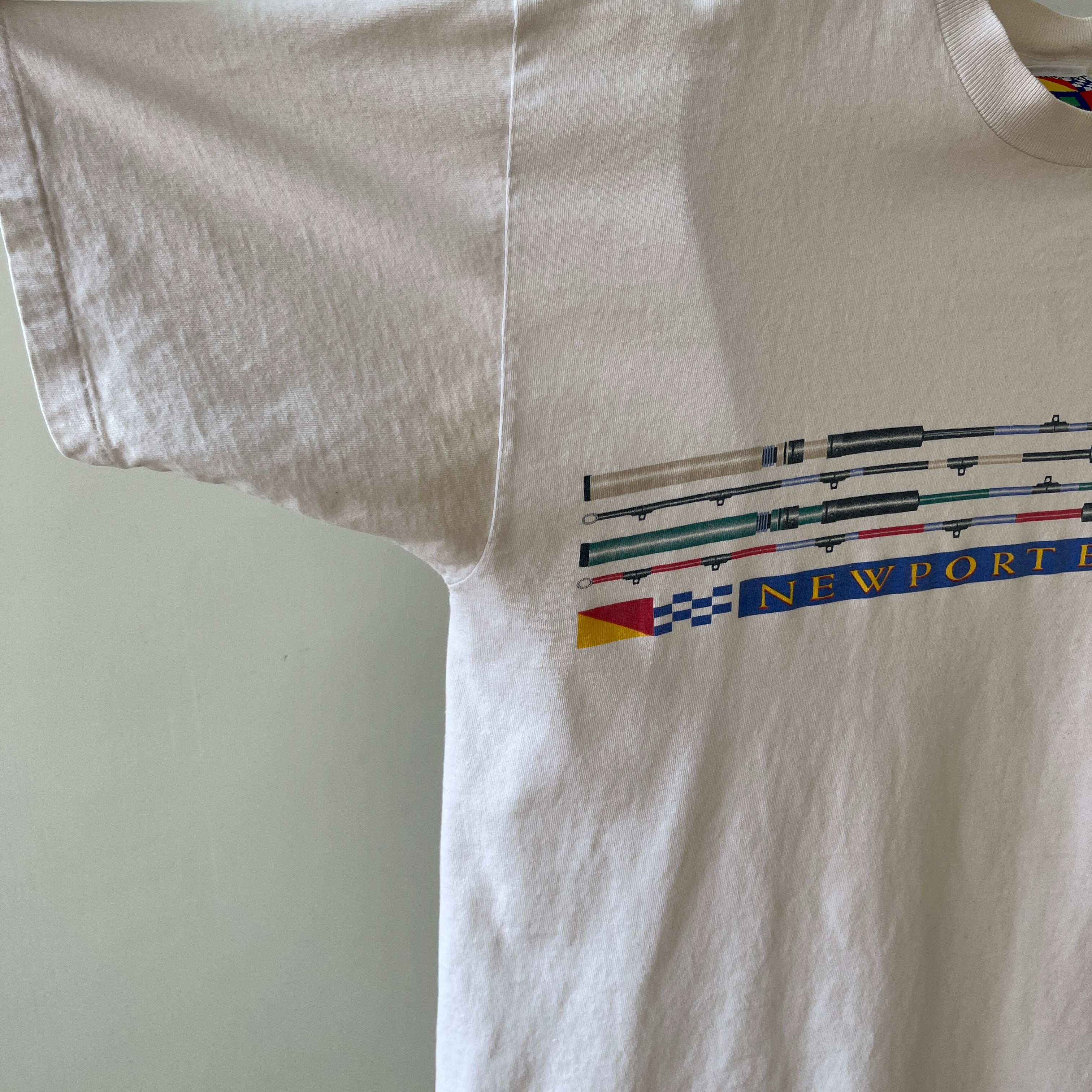 1990s Newport Blue T Shirt - Backside Too