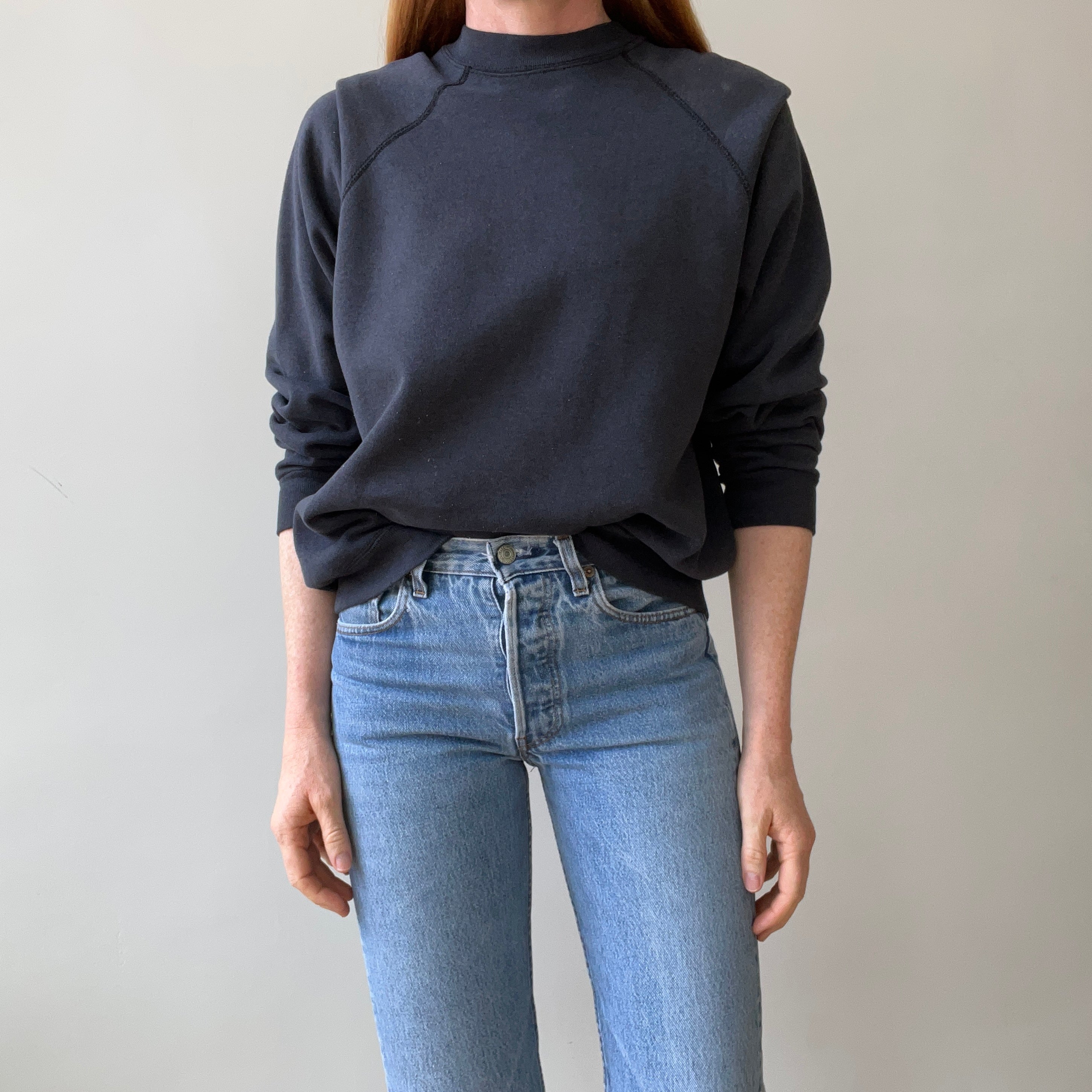 1980s Blank Black Wear Every Day Year Around Sweatshirt ;)