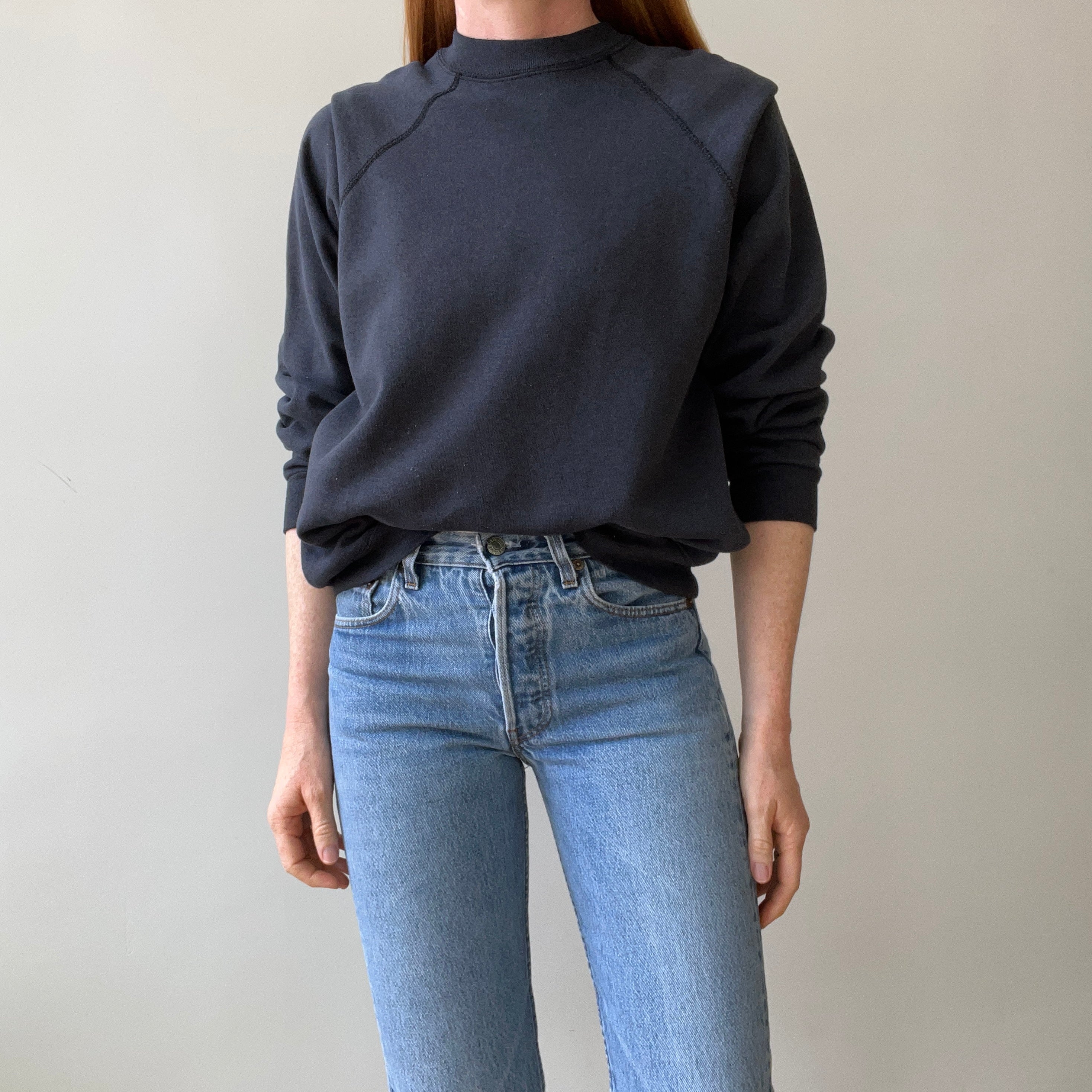 1980s Blank Black Wear Every Day Year Around Sweatshirt ;)