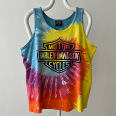 1980s/90s Harley Nicely Beat Up Tie Dye Tank Top