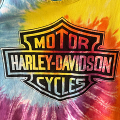 1980s/90s Harley Nicely Beat Up Tie Dye Tank Top