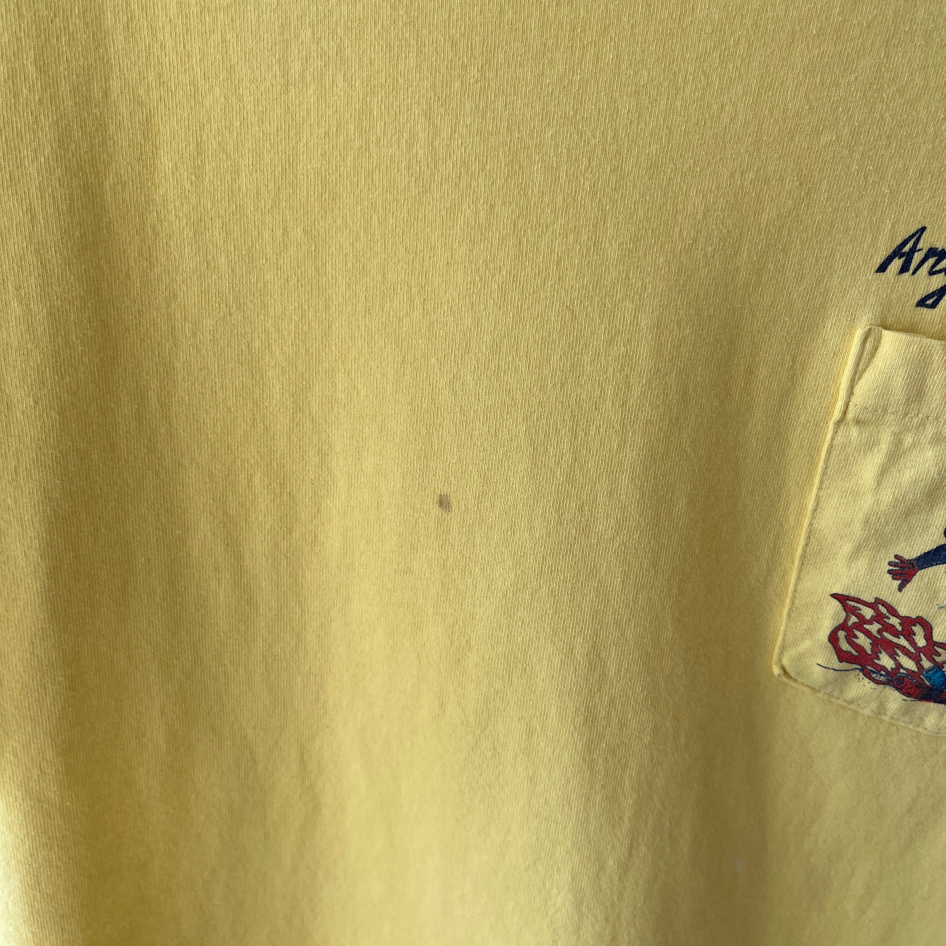 1980s Anguilla B.W.I Pocket T Shirt
