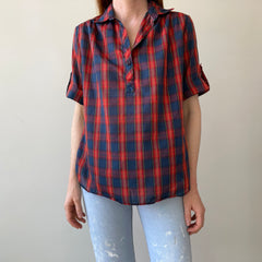 1970's Short Sleeve Henley Button Up