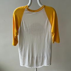 1980s Tattered and Thinned Out Showtime Los Angeles Lakers Base Ball T-Shirt - !!!!!