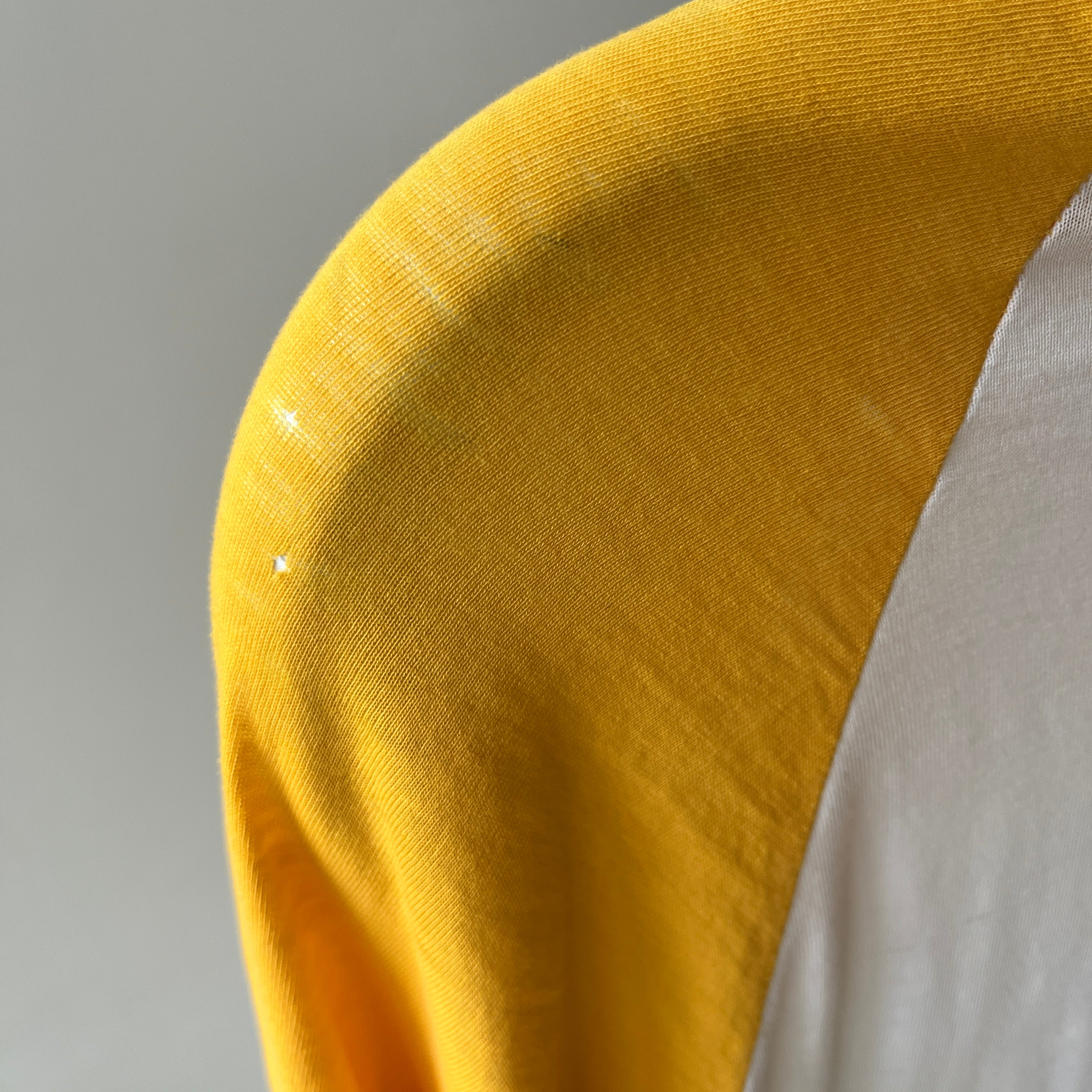 1980s Tattered and Thinned Out Showtime Los Angeles Lakers Base Ball T-Shirt - !!!!!