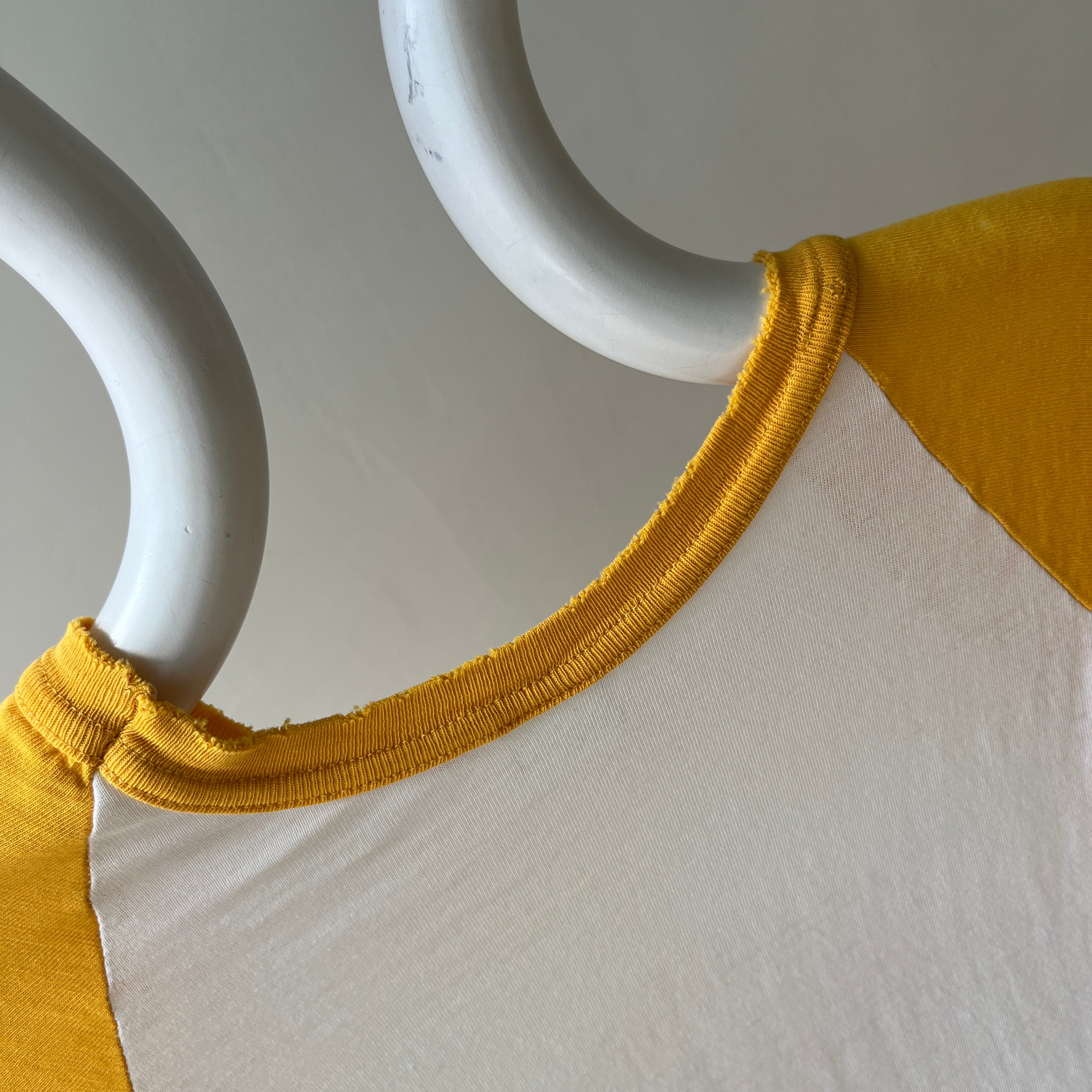 1980s Tattered and Thinned Out Showtime Los Angeles Lakers Base Ball T-Shirt - !!!!!