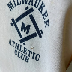 1970s Champion Blue Bar Milwaukee Athletic Club Baseball T-Shirt
