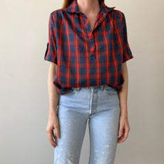 1970's Short Sleeve Henley Button Up