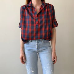 1970's Short Sleeve Henley Button Up