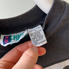 1980s Black and Gray Striped T-Shirt