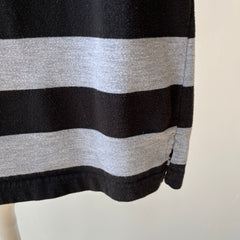 1980s Black and Gray Striped T-Shirt
