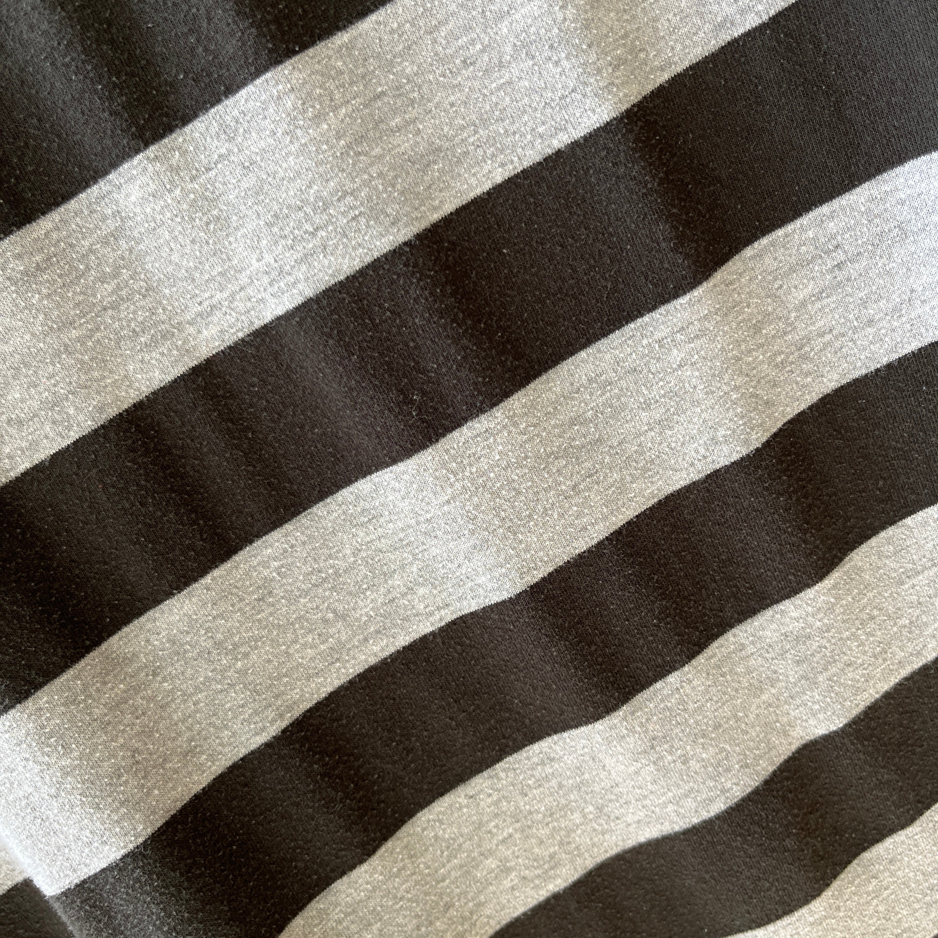 1980s Black and Gray Striped T-Shirt