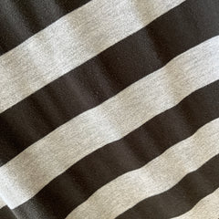 1980s Black and Gray Striped T-Shirt